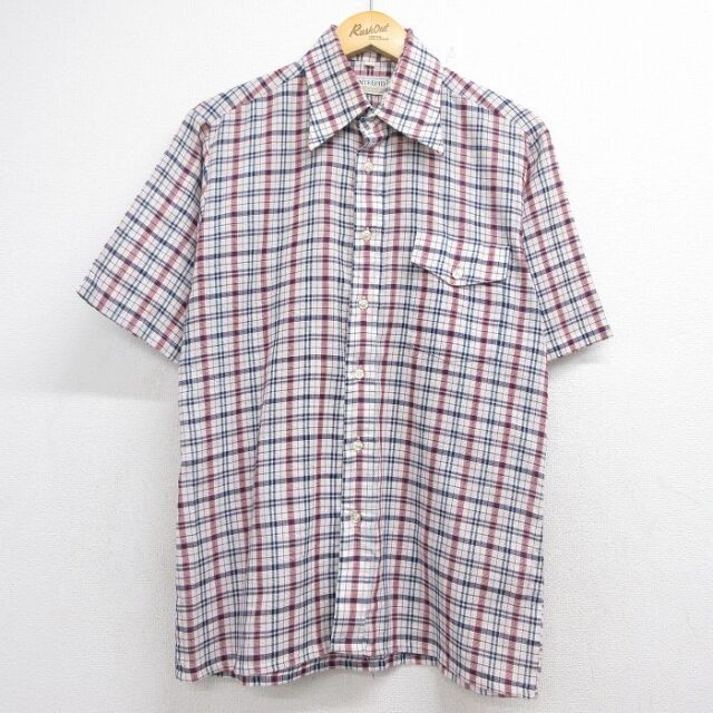 70s 半袖シャツ ハワイアンチェック メンズM相当 | 古着