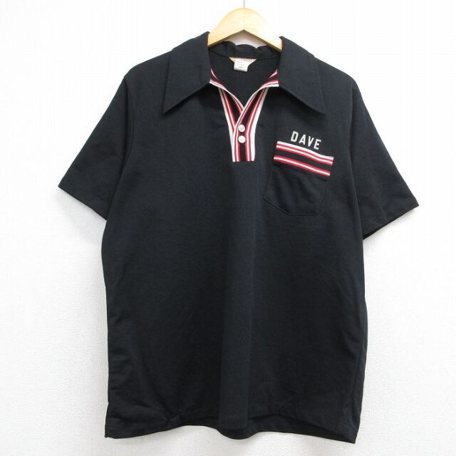 70s 半袖シャツ MISFITSプリント ブラック メンズL相当 | 古着