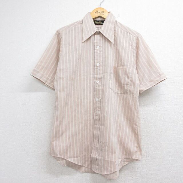 70s 半袖シャツ ベスト ベージュ メンズM相当 | 古着