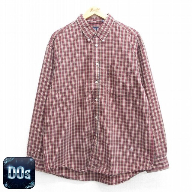 【50%OFF】ギャップ 00s 長袖シャツ レッドチェック XL | 古着