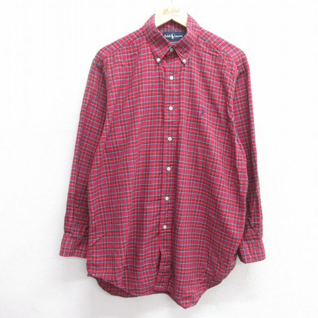 ラルフローレン 90s 長袖シャツ YARMOUTH レッドチェック L | 古着