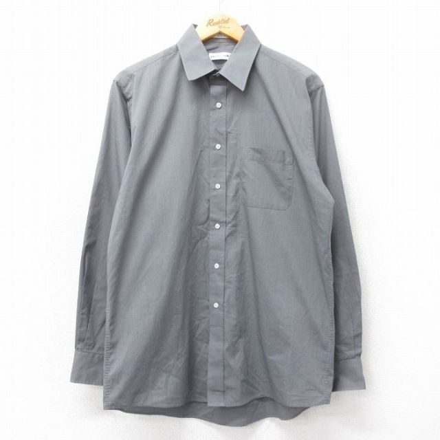L★古着 ピエールカルダン pierre cardin 長袖 ブランド シャツ メンズ 90年代 90s グレー 25apr02 中古 トップス