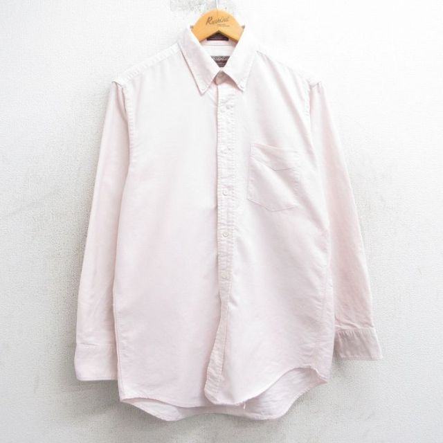 M★古着 ラルフローレン Ralph Lauren チャップス 長袖 ブランド シャツ メンズ 80年代 80s オックスフォード コットン ボタンダウン ピンク 25apr03 中古 トップス