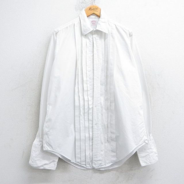 XL★古着 ブルックスブラザーズ BROOKS BROTHERS 長袖 ブランド シャツ メンズ 90年代 90s コットン 白 ホワイト 25apr18 中古 トップス