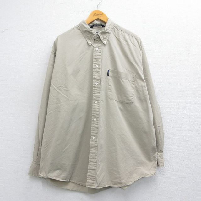 【50%OFF】ノーティカ 90s 長袖シャツ ベージュ XL | 古着