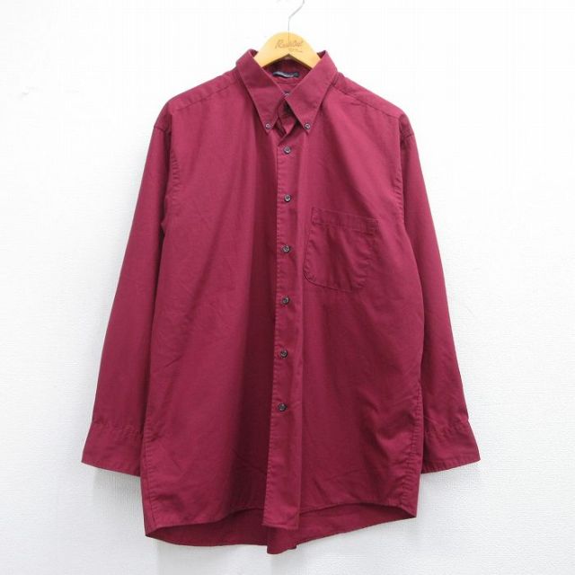IZOD 長袖シャツ バーガンディ XL | 古着