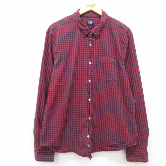 ギャップ 00s 長袖シャツ レッドチェック XL | 古着