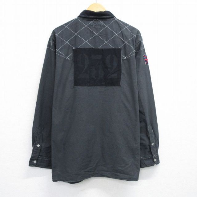 XL★古着 ラルフローレン Ralph Lauren 長袖 ブランド シャツ メンズ 90年代 90s 3 252 オックスフォード コットン グレー他 25jun21 中古 トップス