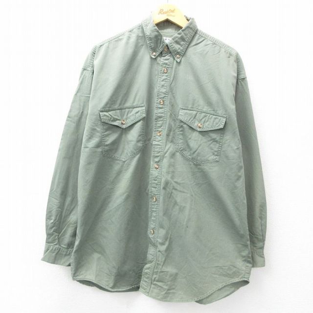 【50%OFF】ゲス 長袖シャツ グリーン XL | 古着