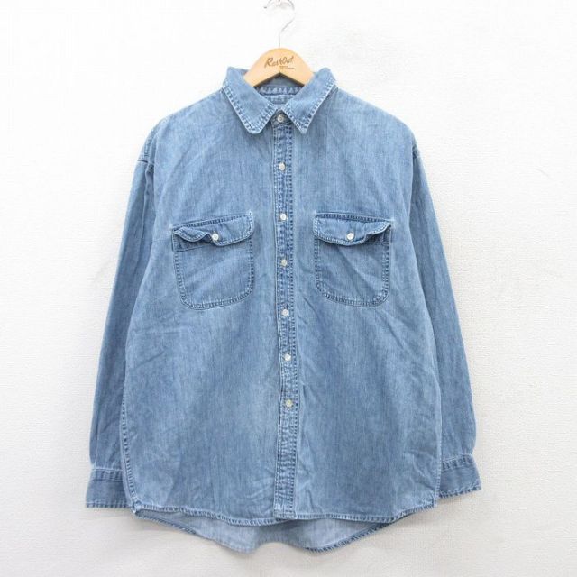 ギャップ 00s 長袖シャツ ネイビー XL | 古着