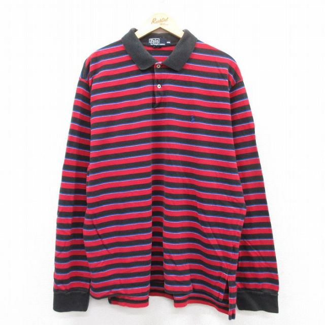 古着通販 XL☆古着 ラルフローレン 長袖 ブランド ポロ シャツ