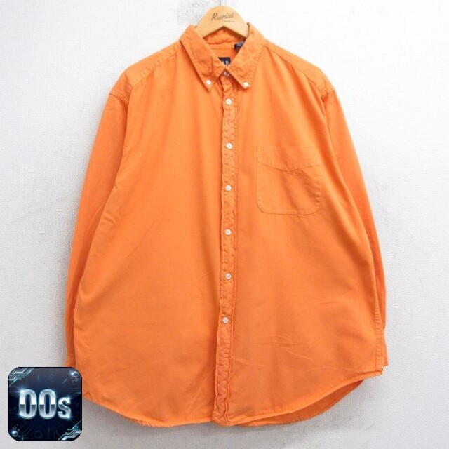 【50%OFF】ギャップ 00s 長袖シャツ オレンジ XL | 古着