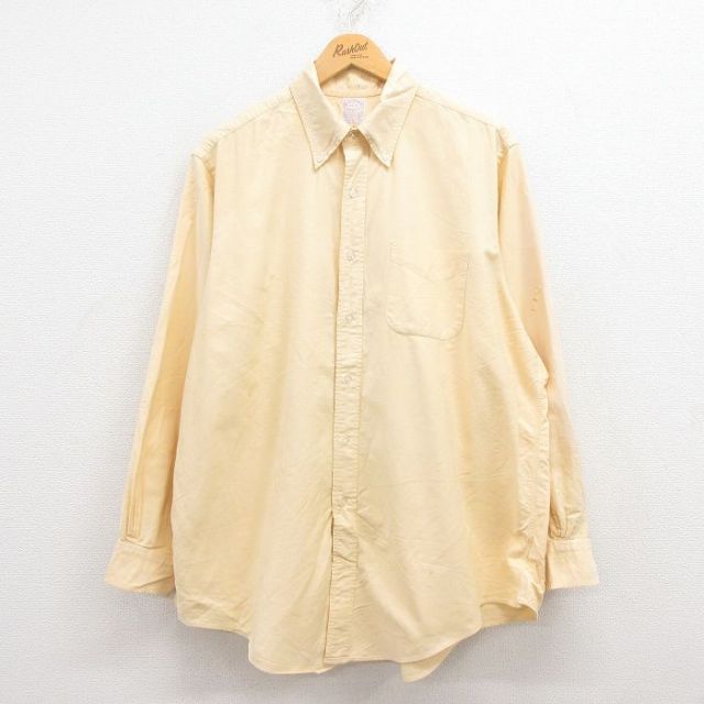 ブルックスブラザーズ 90s 長袖シャツ イエロー XL | 古着