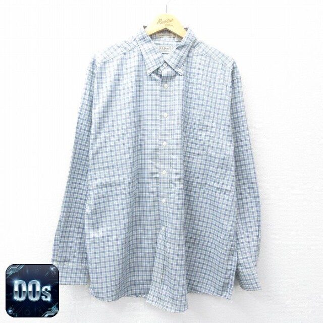 【50%OFF】エルエルビーン 00s 長袖シャツ チェック ネイビー XL | 古着