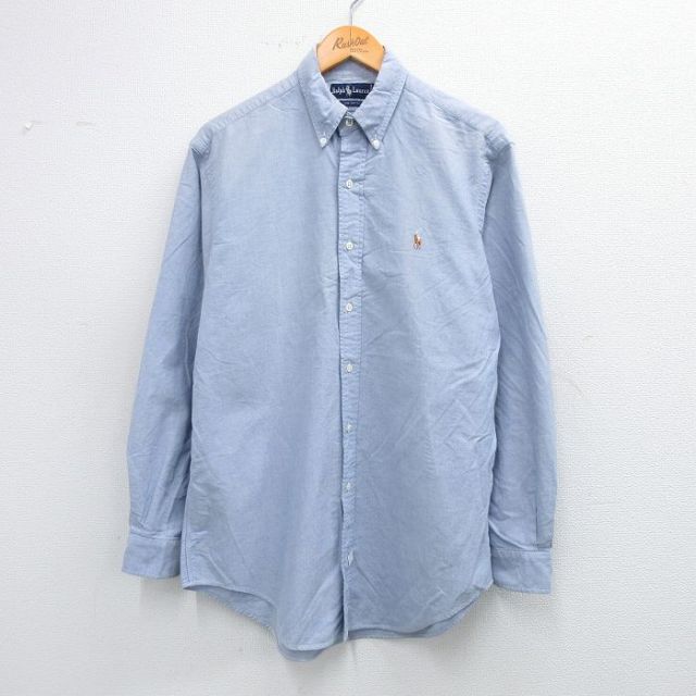 ラルフローレン 90s 長袖シャツ ワンポイントロゴ ネイビー XL | 古着