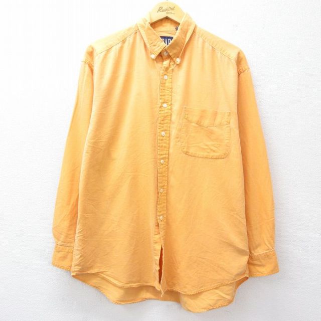 【50%OFF】ギャップ 90s 長袖シャツ イエロー L | 古着