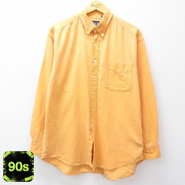 【50%OFF】ギャップ 90s 長袖シャツ イエロー L | 古着