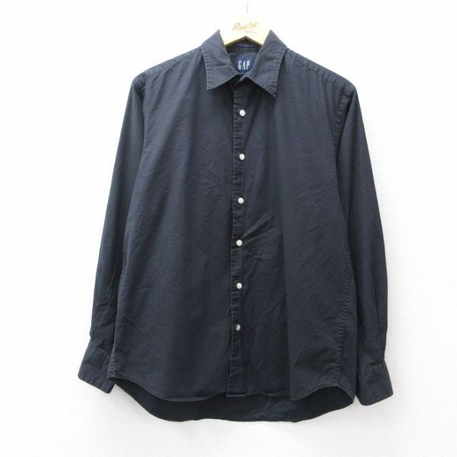 【20%OFF】M★古着 ギャップ GAP　長袖 ブランド シャツ メンズ 00年代 00s 黒 ブラック 25sep02 中古 トップス