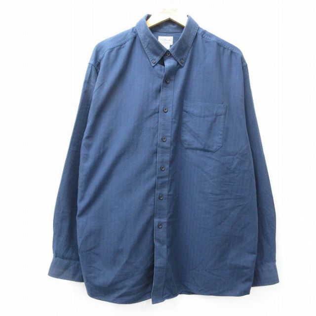 【50%OFF】エルエルビーン 00s 長袖シャツ ネイビー XL | 古着