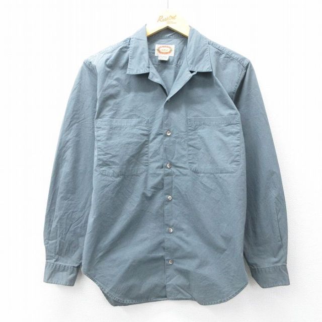 L★古着 バナナリパブリック BANANA REPUBLIC 長袖 ブランド シャツ メンズ 80年代 80s コットン グレー 【spe】 25sep02 中古 トップス