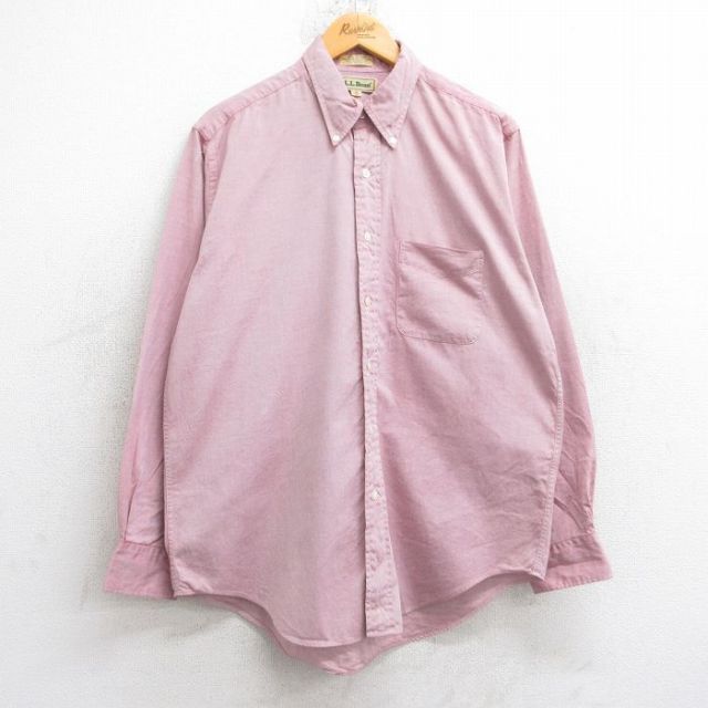エルエルビーン 90s 長袖シャツ ピンク L | 古着