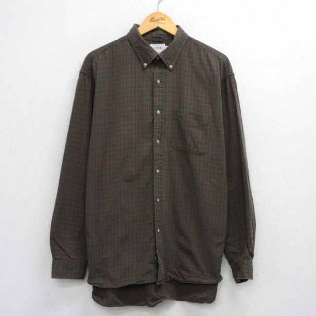 【50%OFF】ジェイクルー 長袖シャツ チェック グリーン XL | 古着