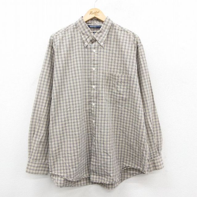 ノーティカ 90s 長袖シャツ ワンポイントロゴ カーキ XL | 古着