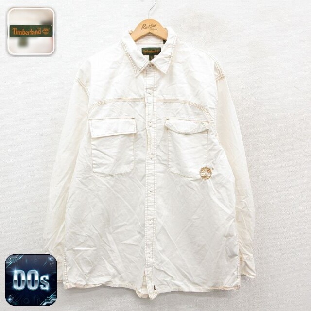 【50%OFF】ティンバーランド 00s 長袖シャツ ホワイト XL | 古着