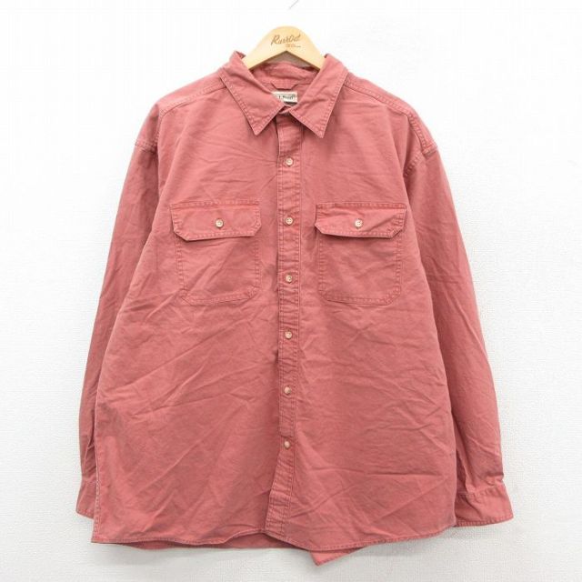 【50%OFF】エルエルビーン 00s 長袖シャツ ブラウン XL | 古着