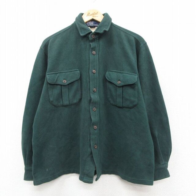 ラルフローレン 90s 長袖シャツ グリーン XL | 古着