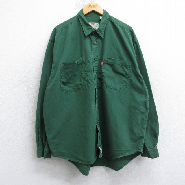 リーバイス 00s 長袖シャツ グリーン XL | 古着