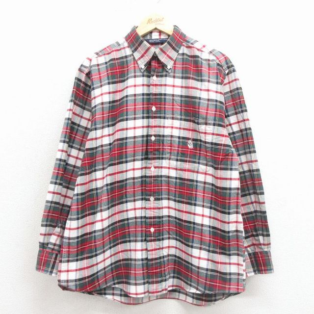 ノーティカ 90s 長袖シャツ ワンポイント グリーンチェック XL | 古着