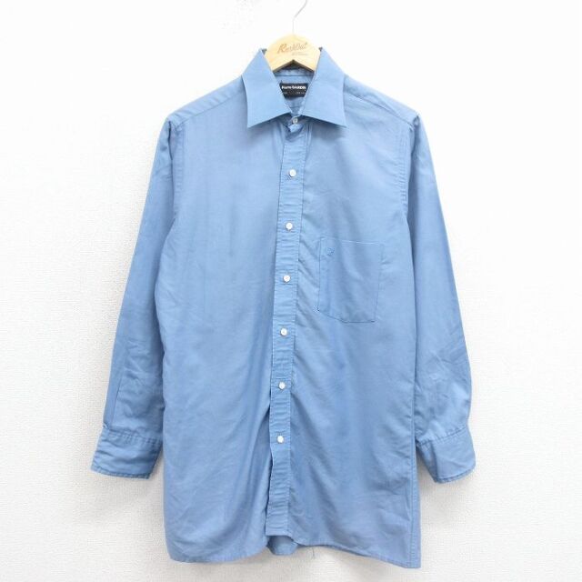ピエールカルダン 80s 長袖シャツ ワンポイントロゴ ネイビー M | 古着