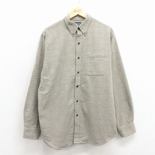 ランズエンド 00s 長袖シャツ グリーン XL | 古着