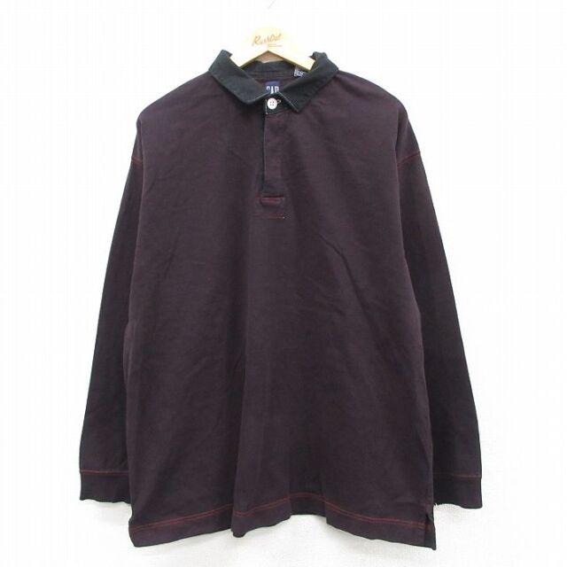 ギャップ 90s 長袖ポロシャツ ブラック XL | 古着
