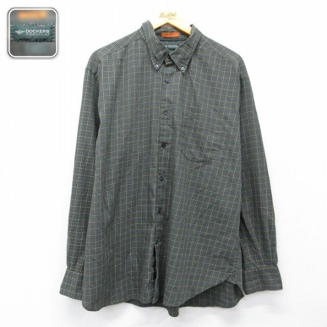 【50%OFF】ドッカーズ 長袖シャツ グリーンチェック XL | 古着