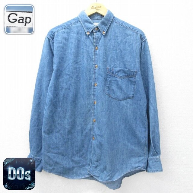 【50%OFF】ギャップ 00s 長袖シャツ ネイビー L | 古着