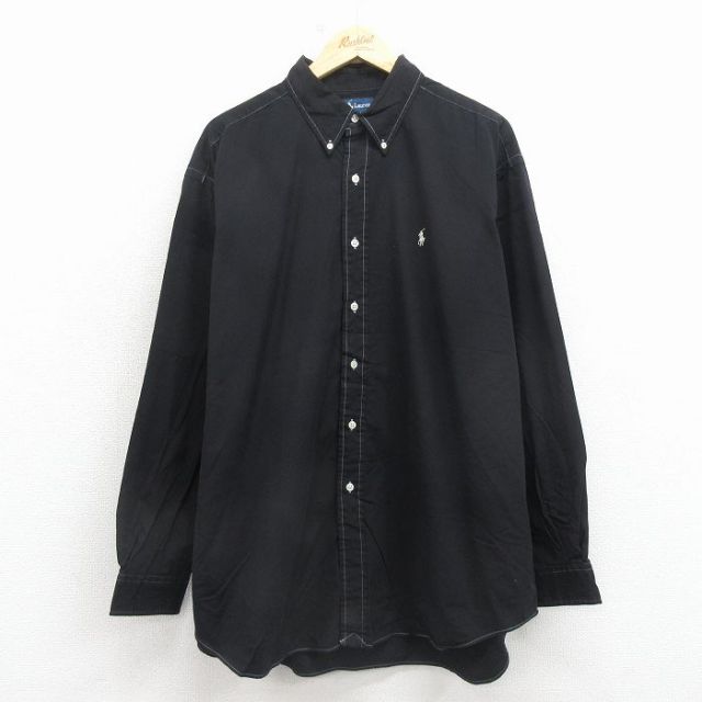 古着通販 XL☆古着 ラルフローレン 長袖 ブランド シャツ メンズ 90