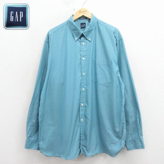 【20%OFF】ギャップ 長袖シャツ オックスフォード ライトブルー XL | 古着