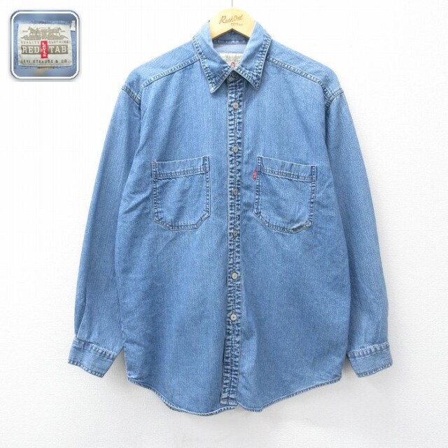 【20%OFF】リーバイス 長袖シャツ ネイビー メンズL相当 | 古着