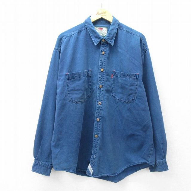 リーバイス 00s 長袖シャツ ネイビー メンズXL相当 | 古着