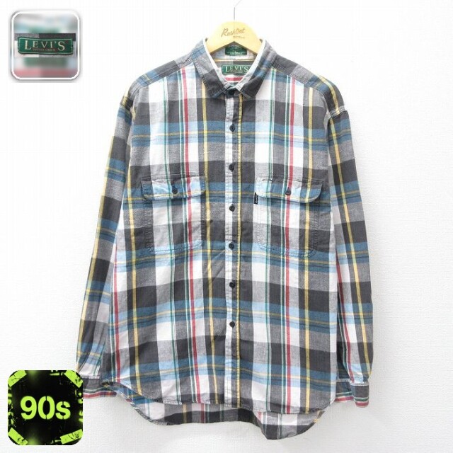 【20%OFF】リーバイス 90s 長袖シャツ ホワイトチェック メンズL相当 | 古着