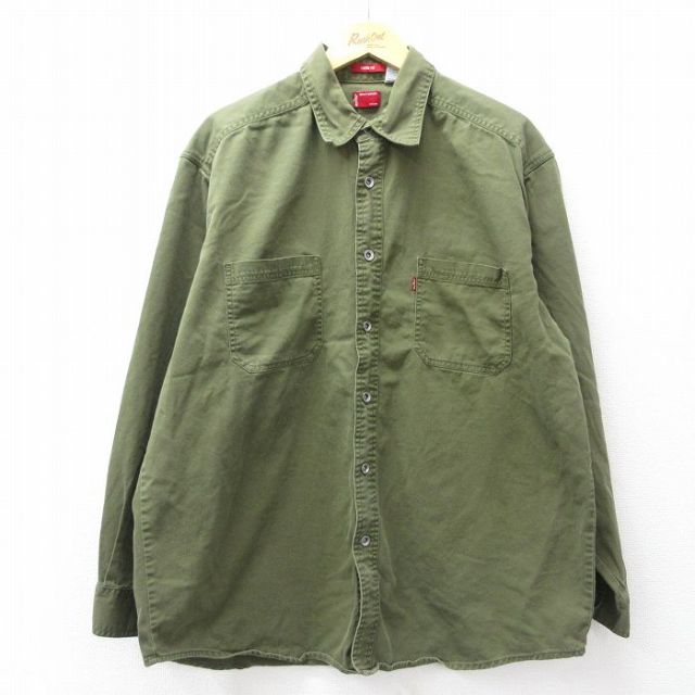 リーバイス 長袖シャツ グリーン メンズXL相当 | 古着