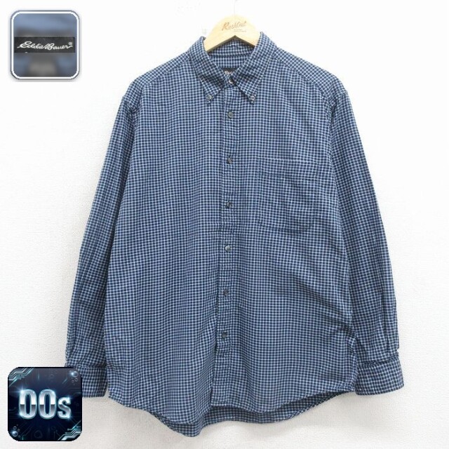 【20%OFF】エディーバウアー 00s 長袖シャツ ブラックチェック メンズXL相当 | 古着