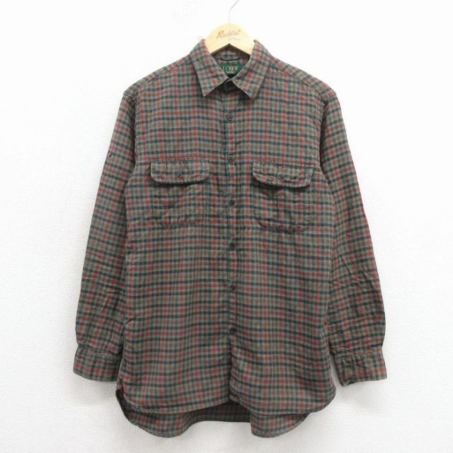 ジェイクルー 90s 長袖シャツ グリーンチェック メンズM相当 | 古着