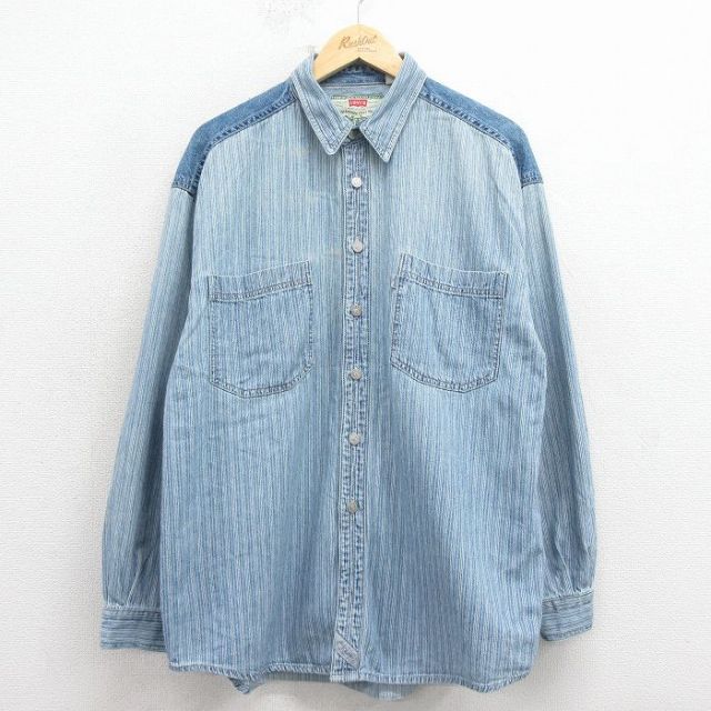 リーバイス 00s 長袖シャツ ネイビー メンズXL相当 | 古着