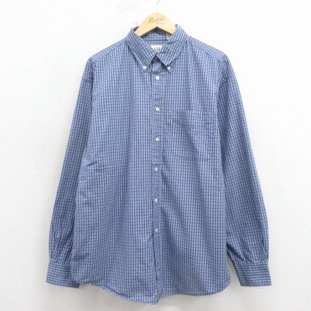 ギャップ 00s 長袖シャツ ブルーチェック メンズXL相当 | 古着