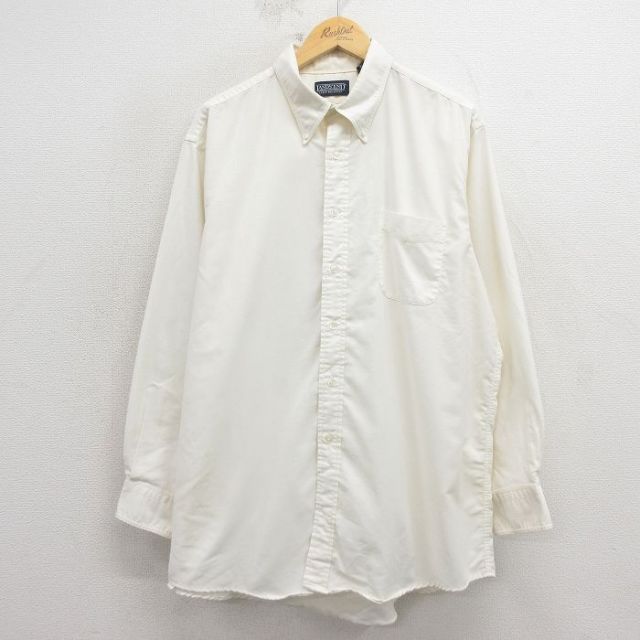ランズエンド 90s 長袖シャツ オックスフォード ホワイト メンズXL相当 | 古着