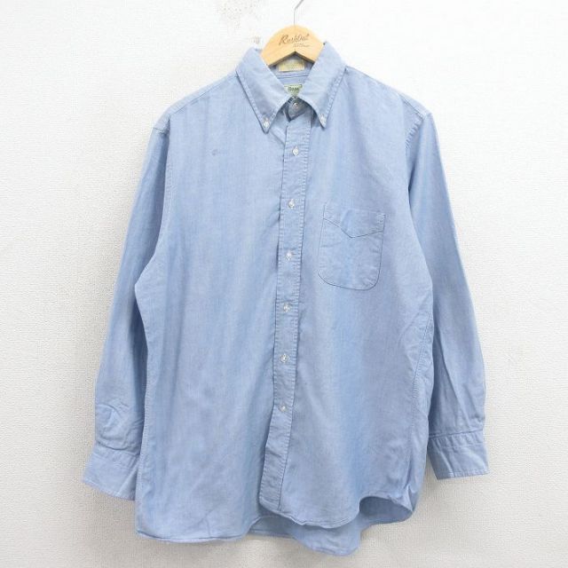 80s 長袖シャツ ネイビー メンズXL相当 | 古着