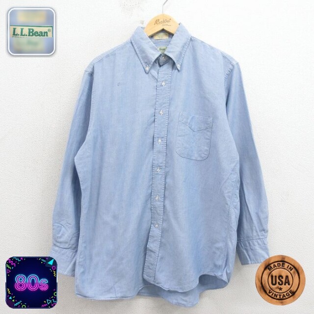 【20%OFF】80s 長袖シャツ ネイビー メンズXL相当 | 古着